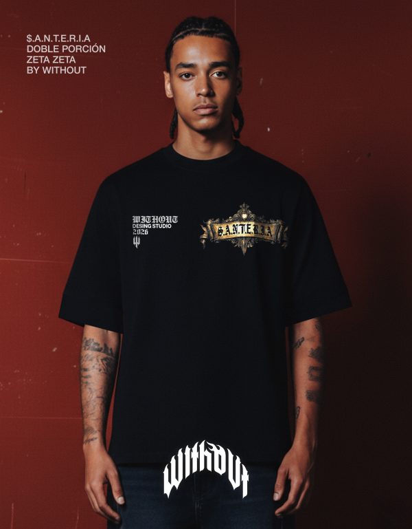 Camiseta Oversize Santeria Negra