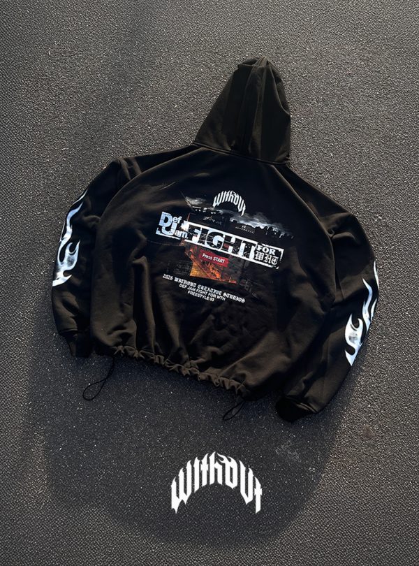 Hoodie Oversize def Jam for WHT Negro