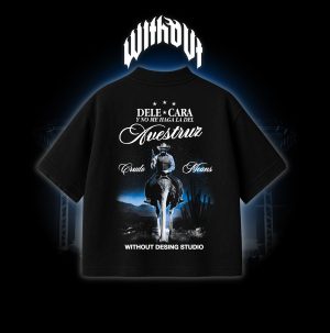 CREADOR _Mesa de trabajo 1 copia 3 Camiseta Oversize Crudo Means Raw "No Copio" Negra