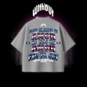 CREADOR _Mesa de trabajo 1 copia 5 Camiseta Oversize Crudo Means Raw "Novena" Gris