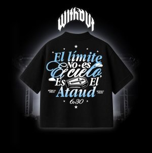 negra 2_Mesa de trabajo 1 Camiseta Oversize Métricas frías "6:30" Negra edición especial