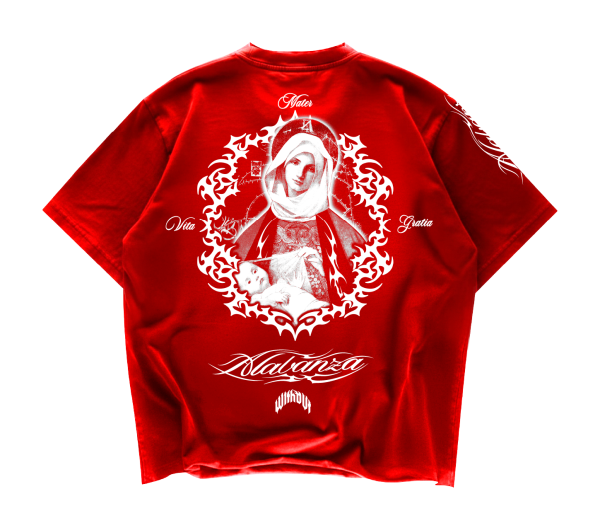 Camiseta Oversize "Matter Vita Gratia" | Roja