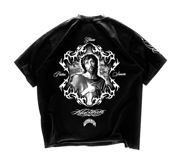 Camiseta Oversize "Gloria Pattri Sacto" | Negra