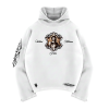 Hoodie Oversize "Gloria Pattri Sacto" | Blanco