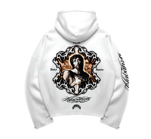 Hoodie Oversize "Gloria Pattri Sacto" | Blanco