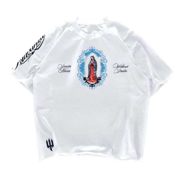 Recurso 40 Camiseta Oversize "Sancta Maria" | Blanca
